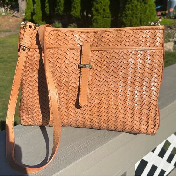 BRAHMIN Leather Woven Remy Bag, AUTHENTIC LUXURY, Brown - Picture 5 of 9